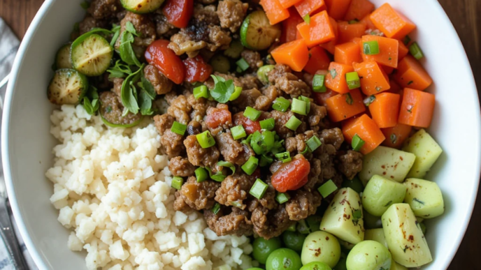 Healthy Ground Beef Bowls