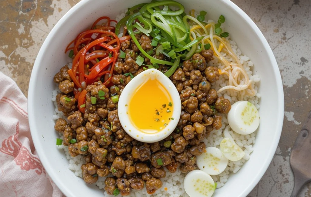 Korean Ground Beef and Rice Bowls