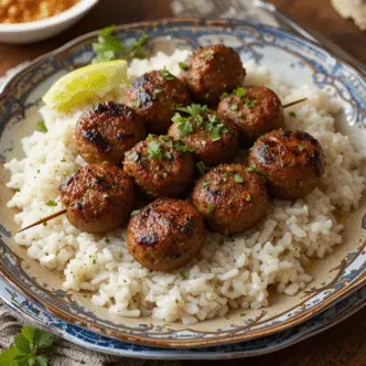 Grilled meat kofta