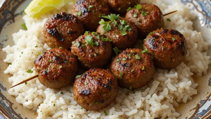 Grilled meat kofta